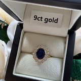 9ct Gold Sapphire Bloom Ring