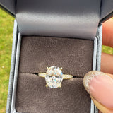 Sterling Silver Halo with Encrusted Band and Hidden Halo Ring- Gold