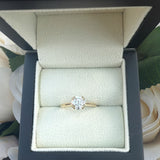 9ct Gold Moissanite Solitaire Ring