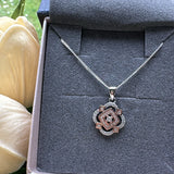 Sterling Silver Rose Gold Pendant and Chain