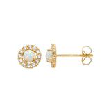 Solid 9ct Gold Opal Earrings (9ct Solid Gold)