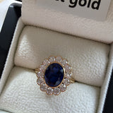 9ct Gold Sapphire Bloom Ring
