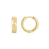 Gold plated sterling silver hoops