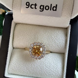 9ct Gold Citrine Blossom Ring