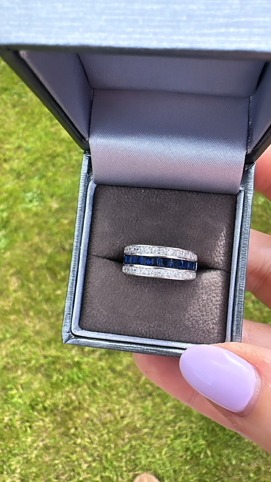 Sapphire  Sterling Silver Ring