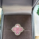 Clover Ring- Sterling Silver - Three Colour Variants