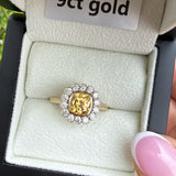 9ct Gold Citrine Blossom Ring