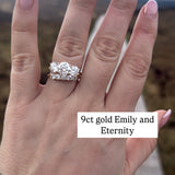 Moissanite Eternity Ring- 9ct Yellow Gold