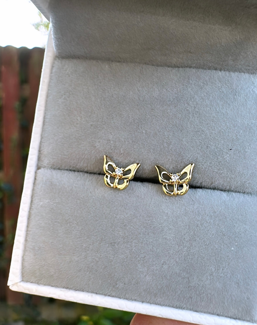 Butterfly  Studs - Gold