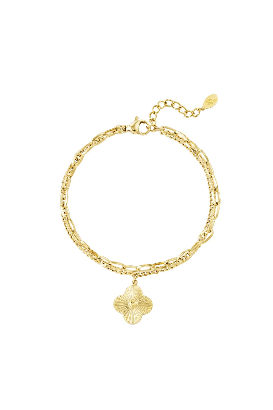 Layered Flower Bracelet Gold & Silver Available