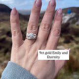 Moissanite Eternity Ring- 9ct Yellow Gold