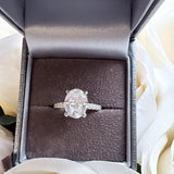 Sterling Silver Halo with Encrusted Band and Hidden Halo Ring- Silver