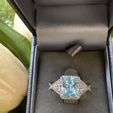 Sterling Silver  Blue Topaz Ring