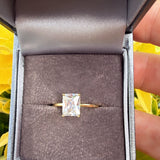Clara  Gold Plated Solitaire Ring