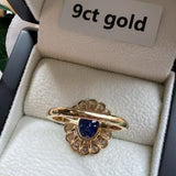 9ct Gold Sapphire Bloom Ring