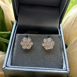 9ct  Flower Studs- 9ct gold earrings