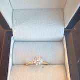 9ct Gold Moissanite Solitaire Ring