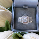 Sterling Silver Triple Square Ring