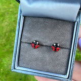 Sterling Silver Ladybird  Earrings