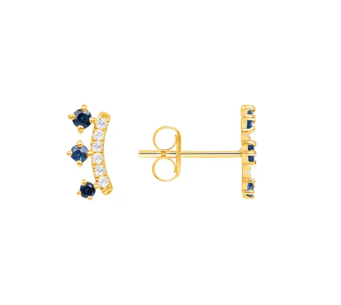 Sophia sapphire Studs- Gold & Silver Available