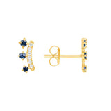 Sophia sapphire Studs- Gold & Silver Available