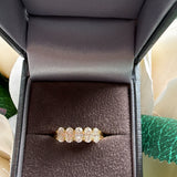 Oval Moissanite Eternity- Sterling Silver Gold Plated