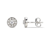 April Birthstone Sterling Silver Earrings
