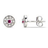 July Birthstone Sterling Silver Earrings