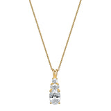 Trio Drop Necklace – Gold plated sterling silver