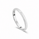 9ct White Gold Wedding Band