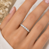 Moissanite Eternity Ring- Silver