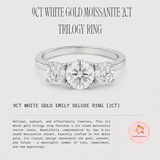 9ct White Gold Emily 2ct Trilogy Ring