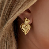 Double Heart Earrings