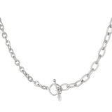 Link T Bar Necklace Gold & Silver Available