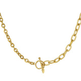 Link T Bar Necklace Gold & Silver Available