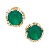 9ct Green Garnet Studs- 9ct gold earrings