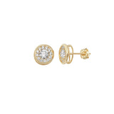 9ct small Circle Studs- 9ct gold earrings