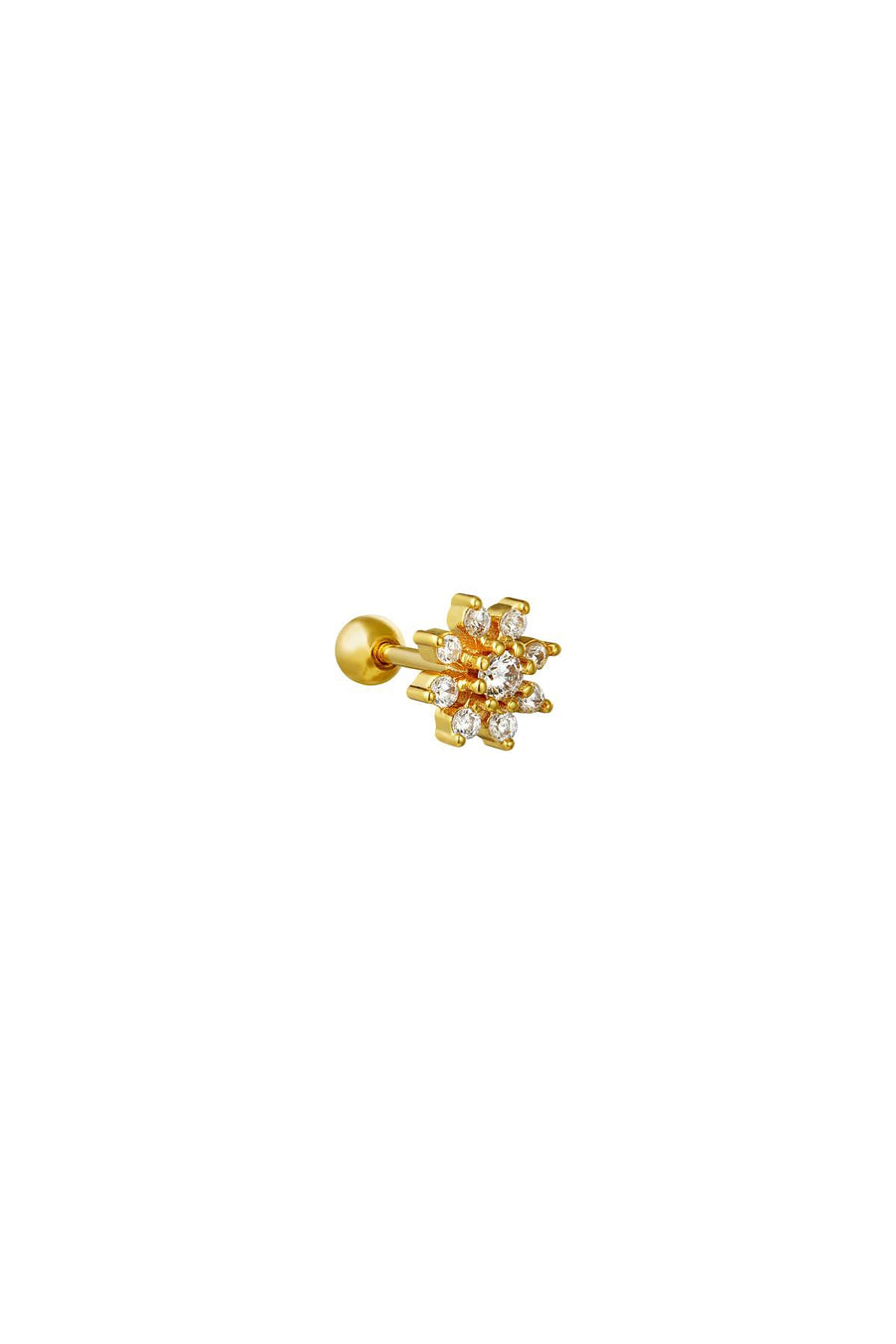 Sparkling Flower Stud - Contains one stud