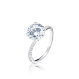 Sterling  Silver Amelia Solitaire Ring- Up to size U