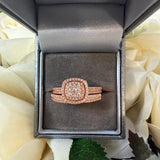 Rose Gold Sterling Silver size 12 Ring set