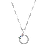 Sterling Silver Multigem Necklace