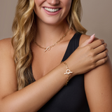 Gold T Bar Necklace