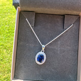 Sterling Silver Sapphire Necklace