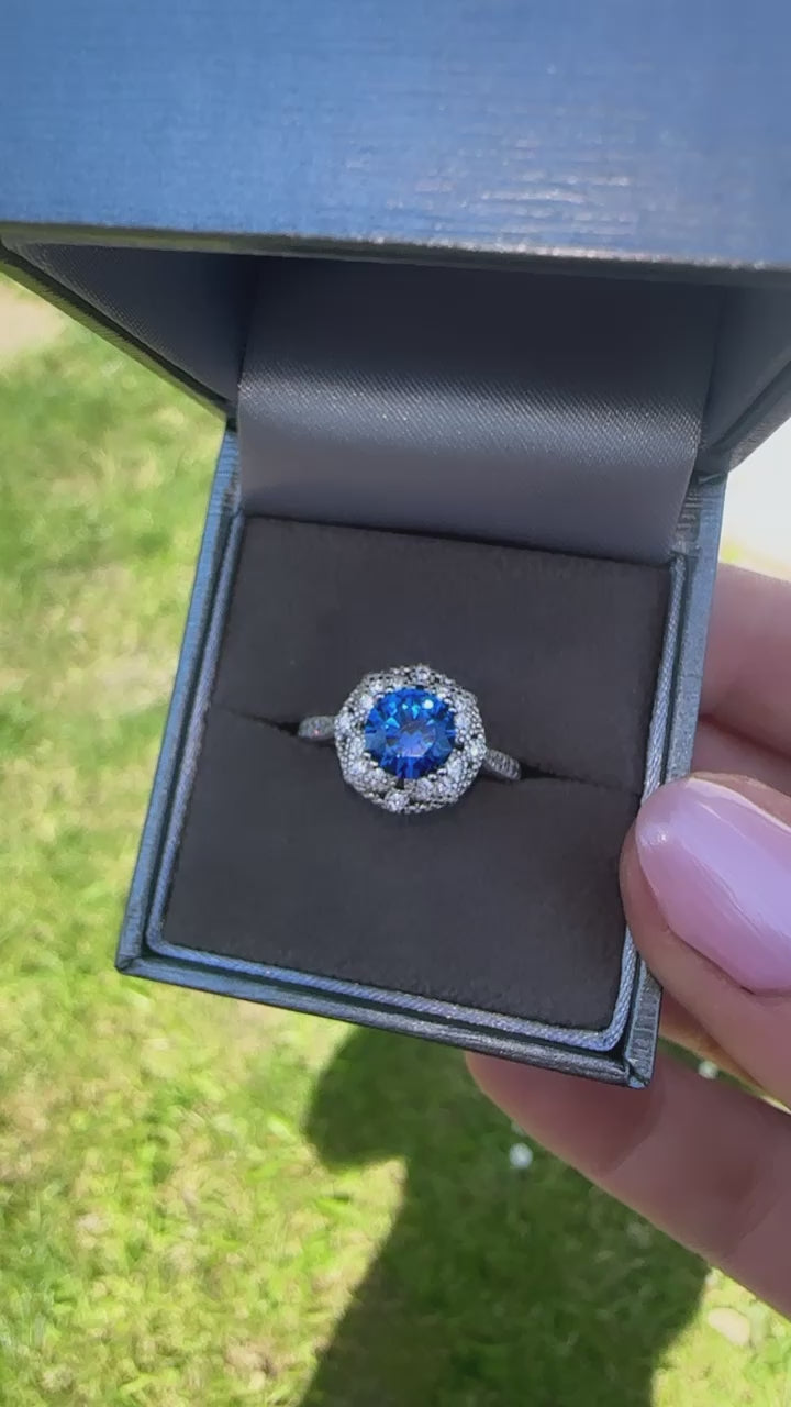 Sapphire  Sterling Silver  Ring