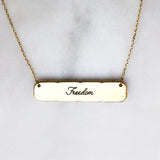 Freedom Bar Necklace (14ct Gold Plated)