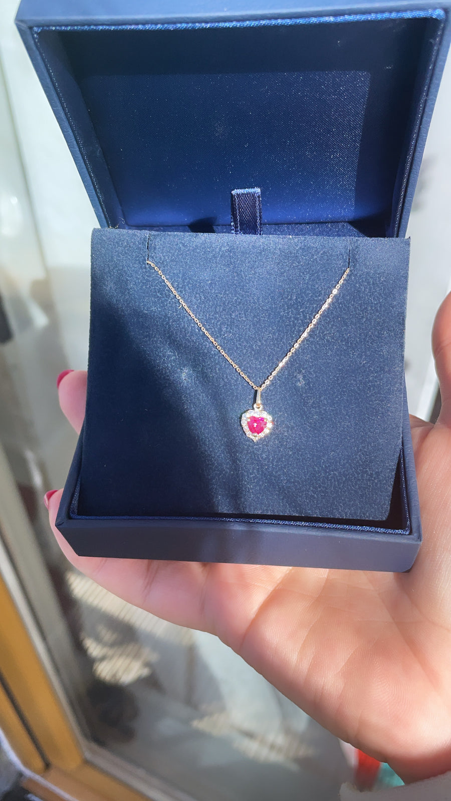 CZ Ruby Pendant (9ct Solid Gold)