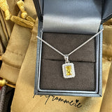 Sterling Silver Citrine Pendant & Chain