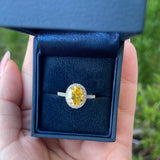 Sterling Silver Oval Citrine Ring