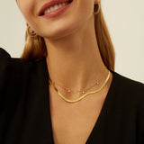 Herringbone Gold Necklace