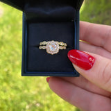 Sterling Silver Gold Plated Princess Ring Set